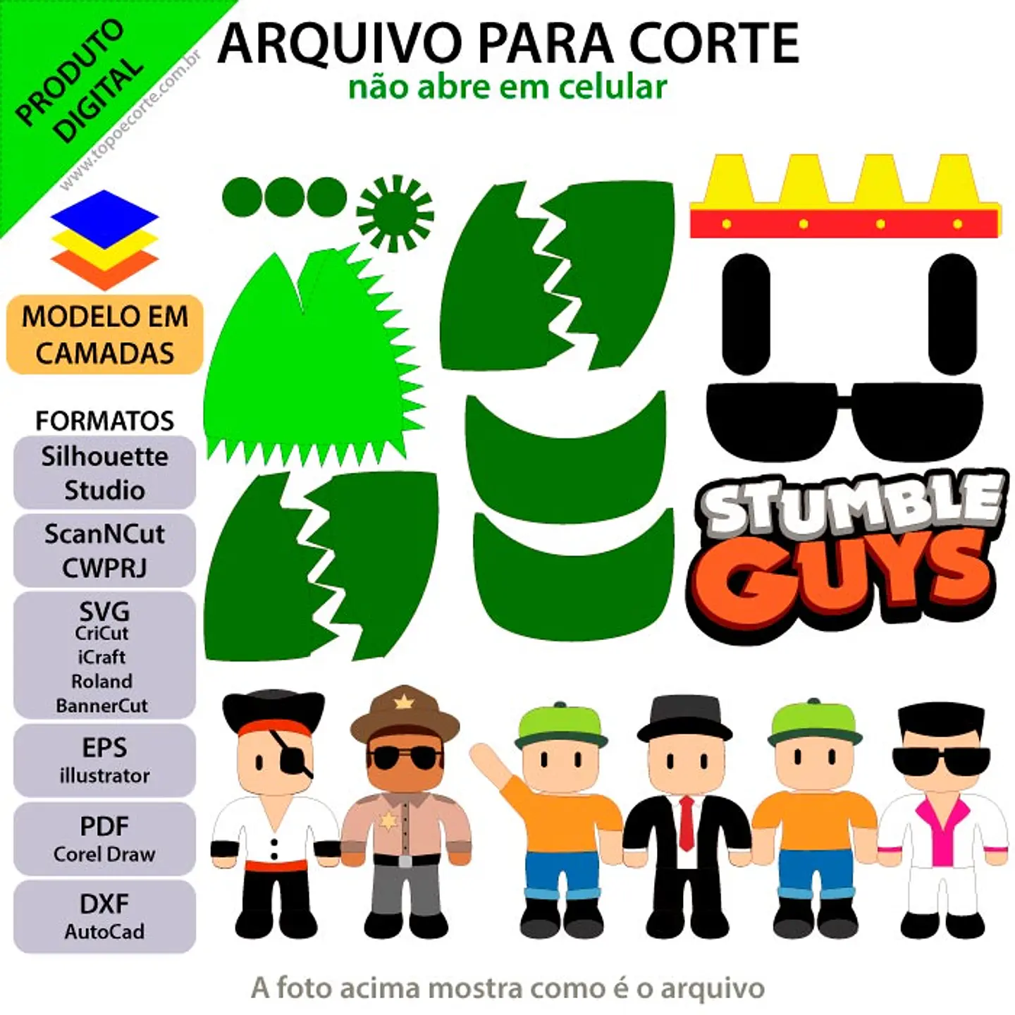 Arquivo de Corte Topo de Bolo Stumble Guys 2 1
