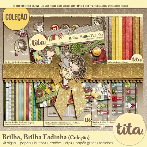 Kit Digital Brilha Brilha Fadinhas 38