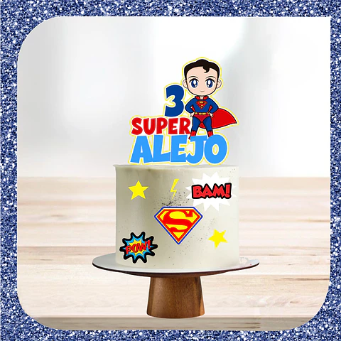 Arquivo de Corte Topo de Bolo Super Man Super Homem 8