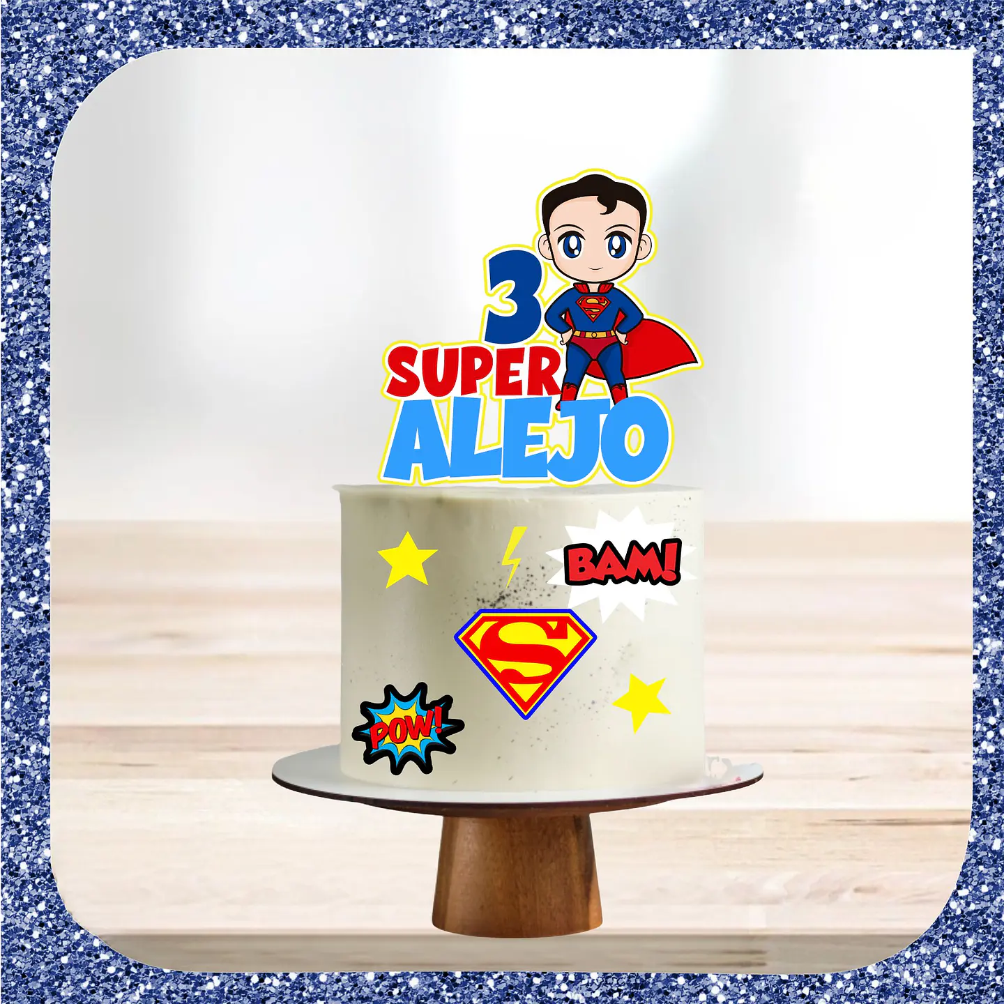 Arquivo de Corte Topo de Bolo Super Man Super Homem 8 1