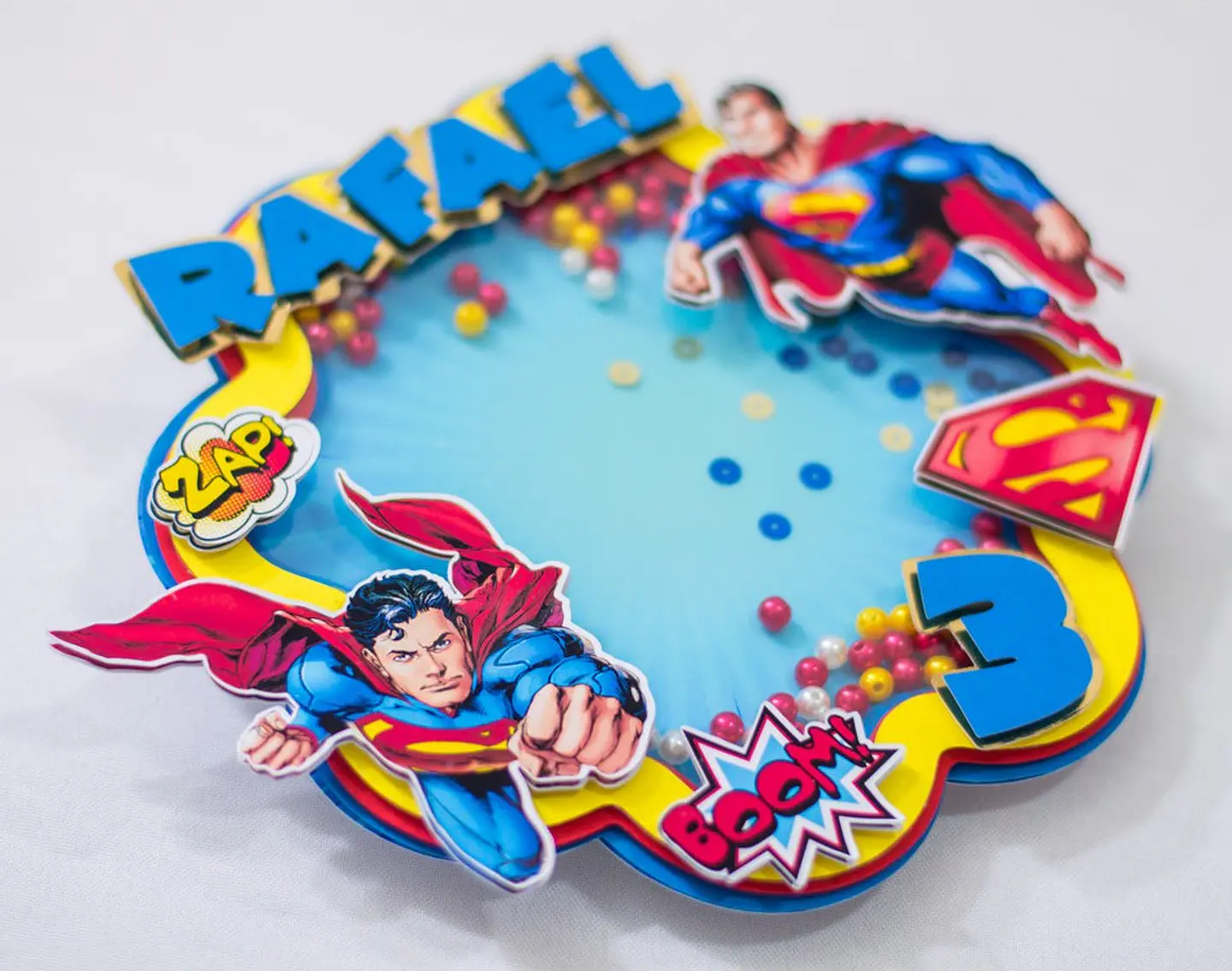 Arquivo de Corte Topo de Bolo Super Man Super Homem 3 1