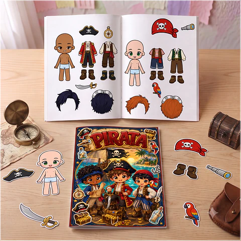 Encadernação - Livro Interativo Pirata