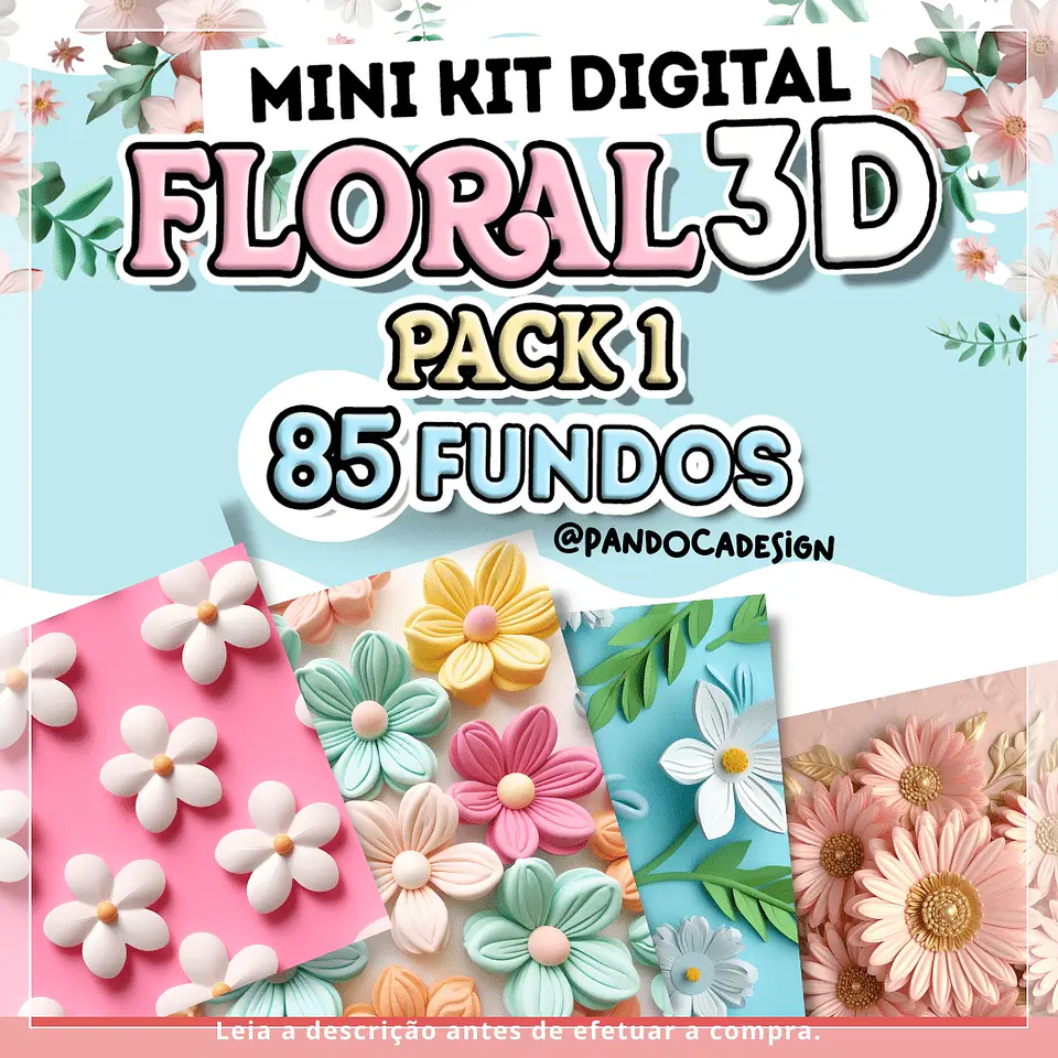Kit Digital Mini Floral 3d – Pack 28 1