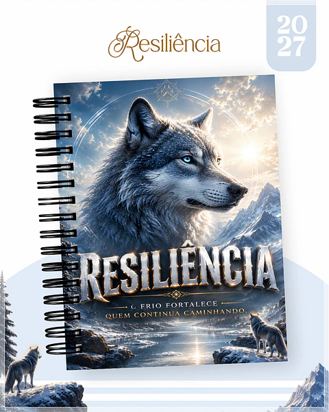 Encadernação - Agenda , Bloquinho , Calendário e Planner Resiliência