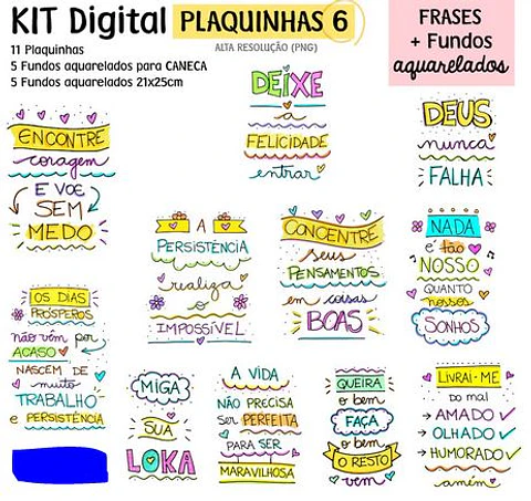 Kit Digital Plaquinhas 47