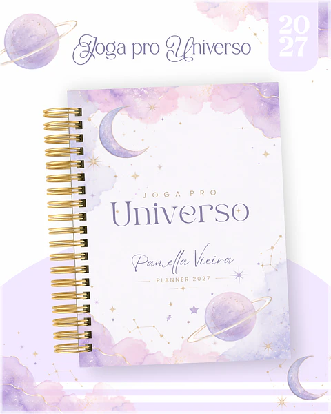 Encadernação - Agenda , Bloquinho , Calendário e Planner Joga pro Universo
