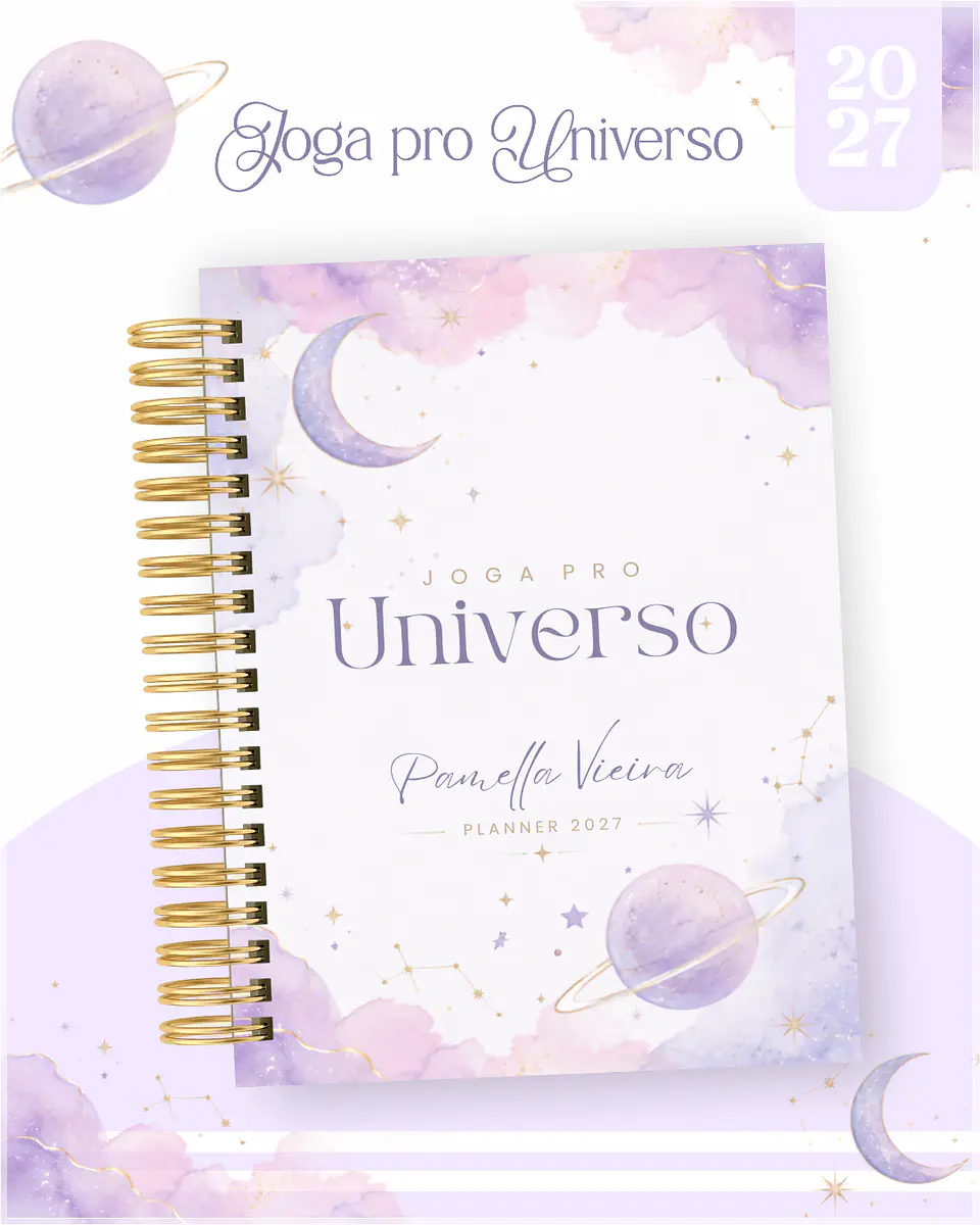 Encadernação - Agenda , Bloquinho , Calendário e Planner Joga pro Universo 1