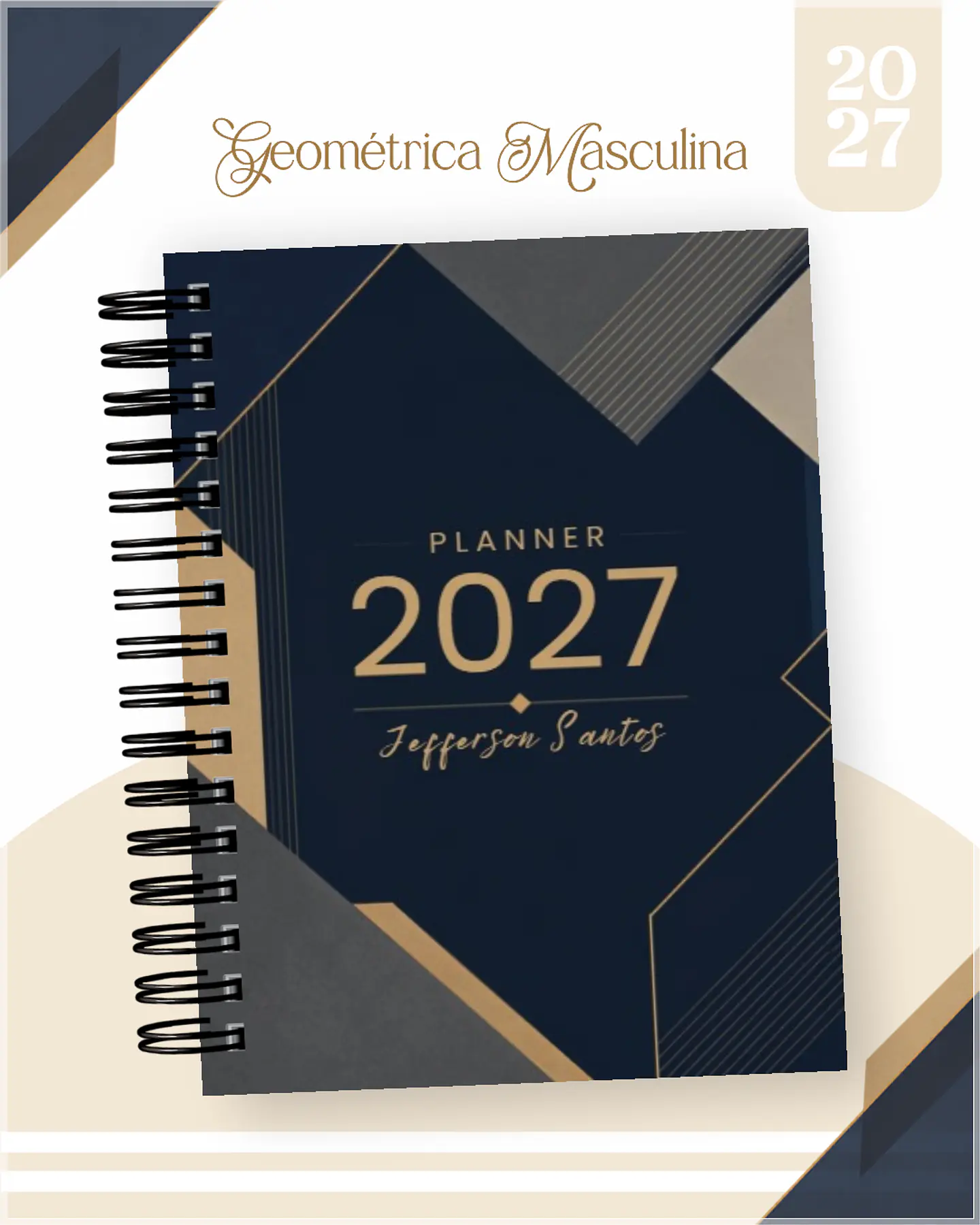 Encadernação - Agenda , Bloquinho , Calendário e Planner Geometrico 1