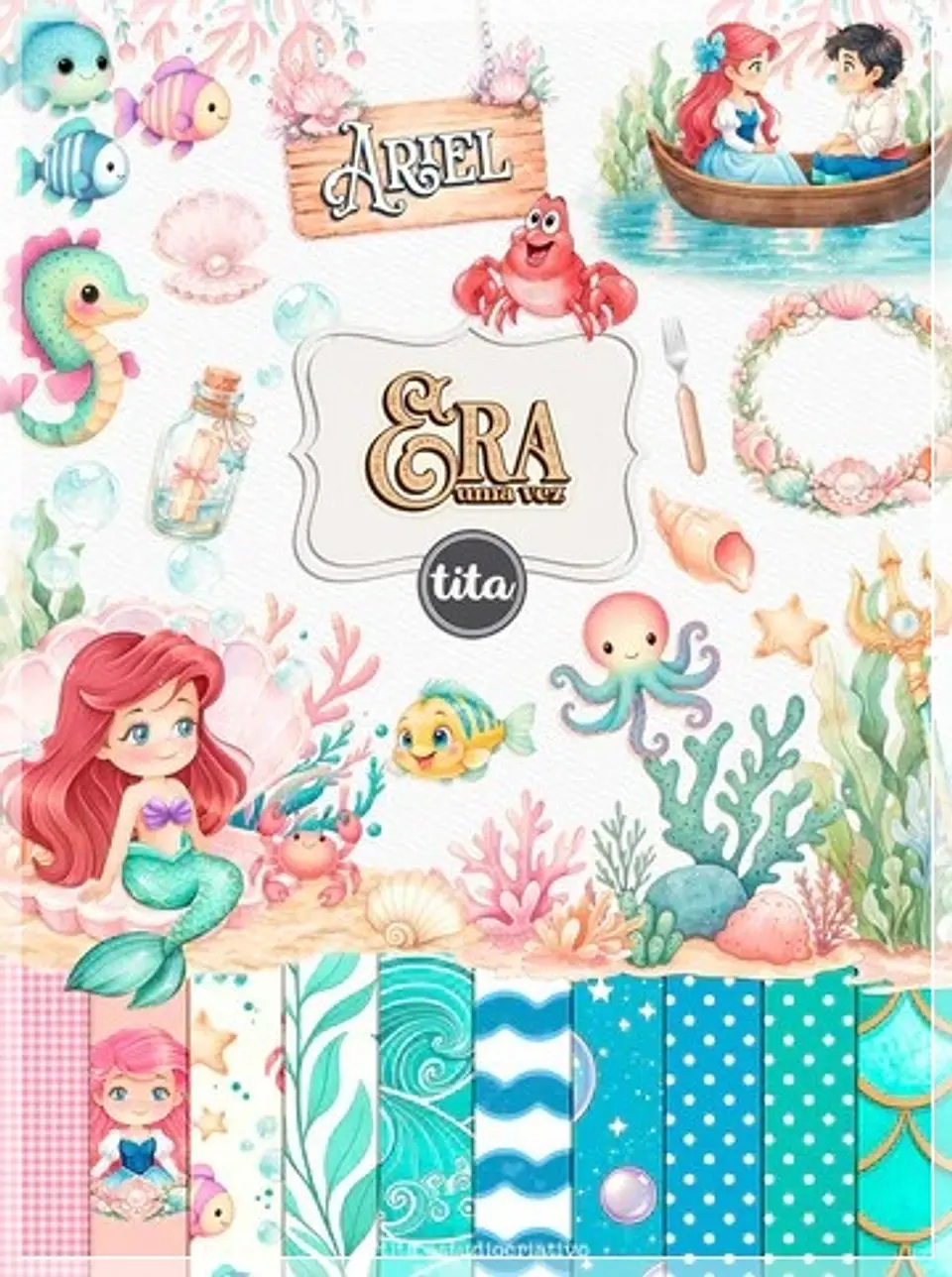 Kit Digital A Pequena Sereia Era Uma Vez Vol 3 1