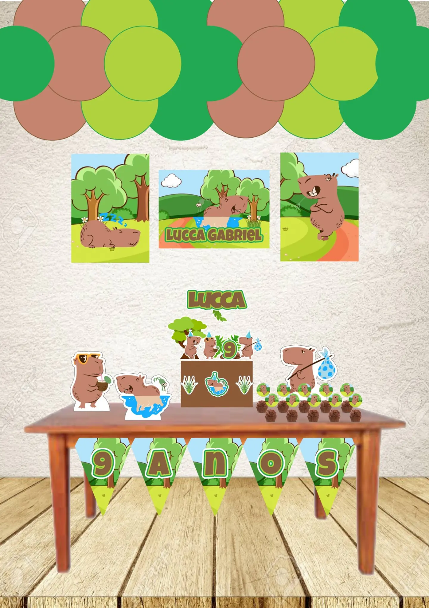 Arquivo de Corte Kit Festa Só um Bolinho Capivara 1 1