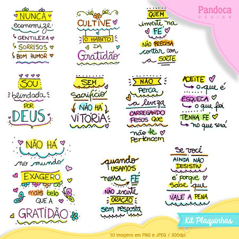 Kit Digital Plaquinhas 42
