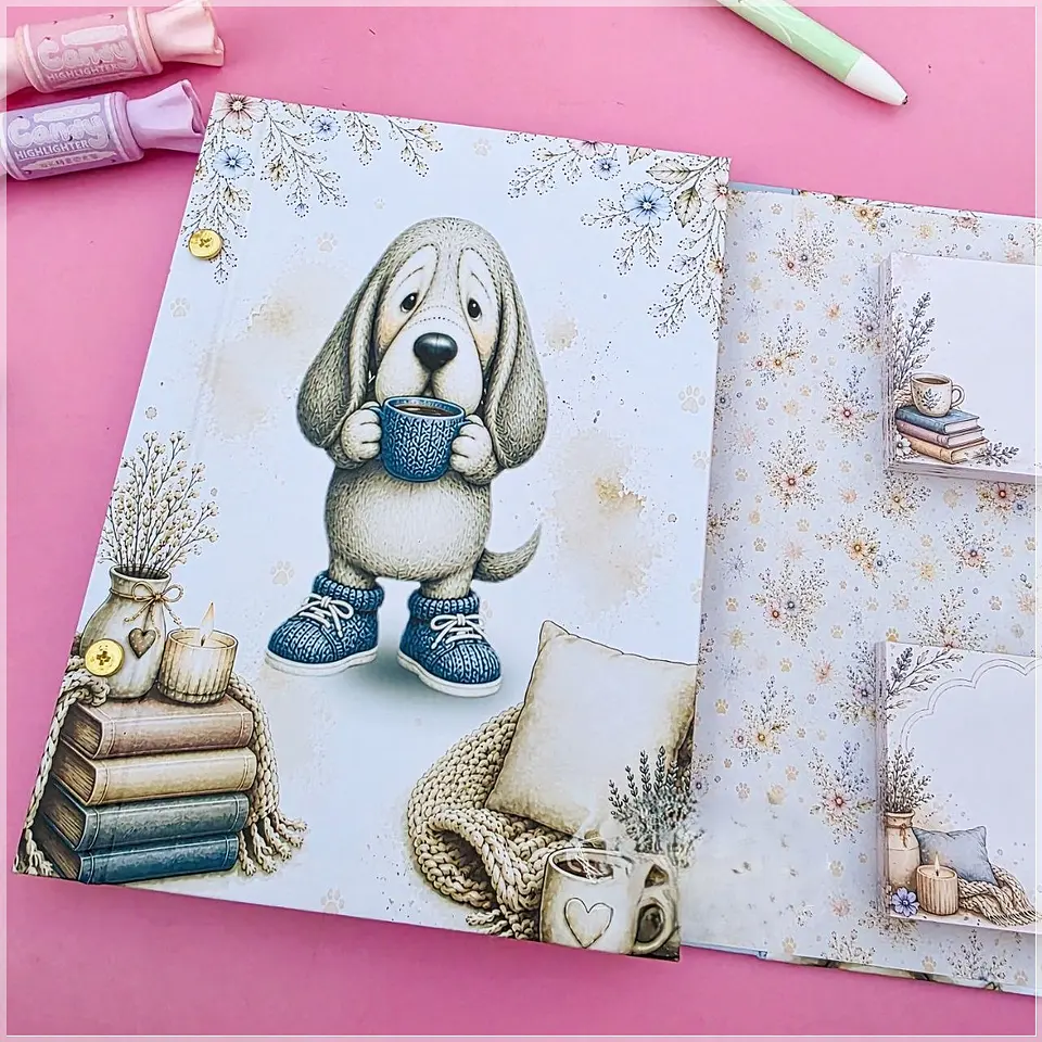 Encadernação - Bloquinho Cute Dog A5 1