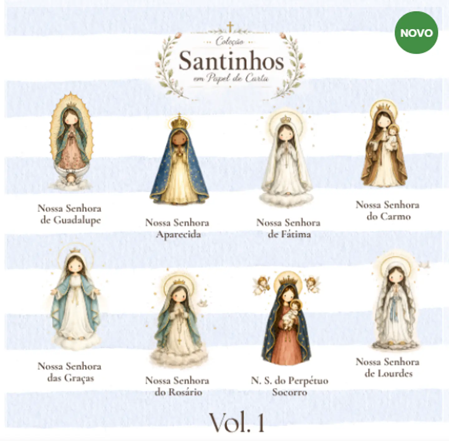 Kit Digital Santinhos em Papel de Carta Vol 01 1 1