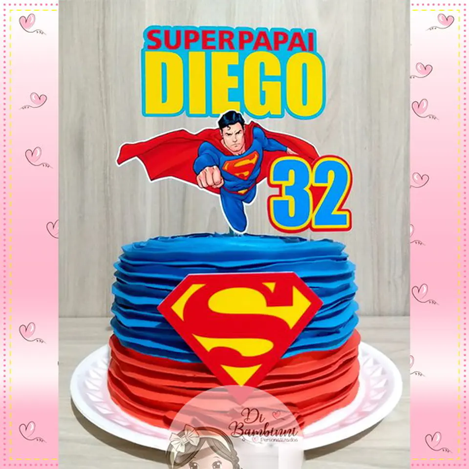 Arquivo de Corte Topo de Bolo Super Man Super Homem 11 1