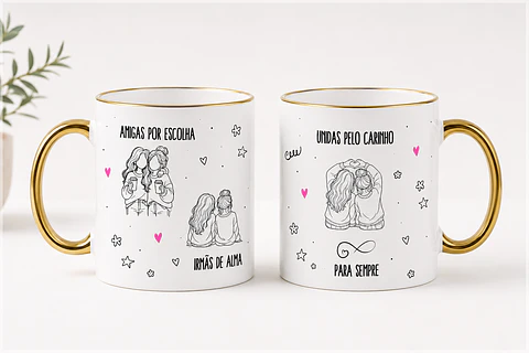 Sublimação - Caneca Amigas por Escolha 02