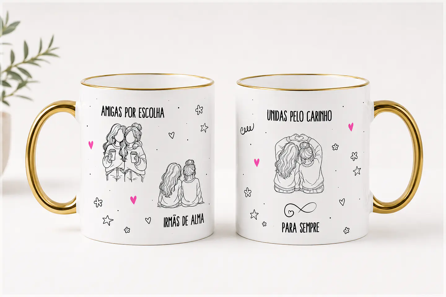 Sublimação - Caneca Amigas por Escolha 02 1