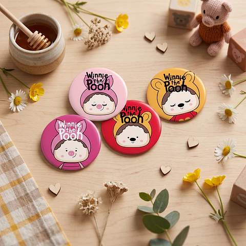 Arquivo de Corte Bottons Metoo Dolls Ursinho Pooh 13
