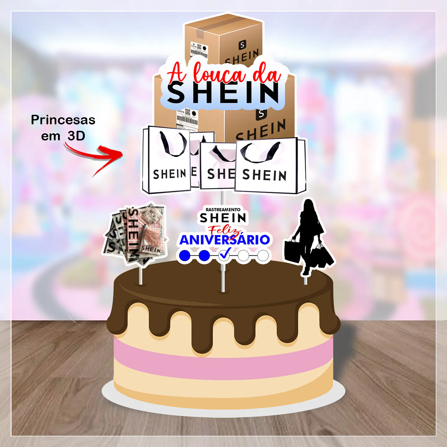 Arquivo de Corte Topo de Bolo Shein 2 1