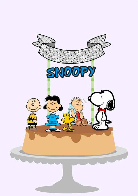 Arquivo de Corte Topo de Bolo Snoopy 6