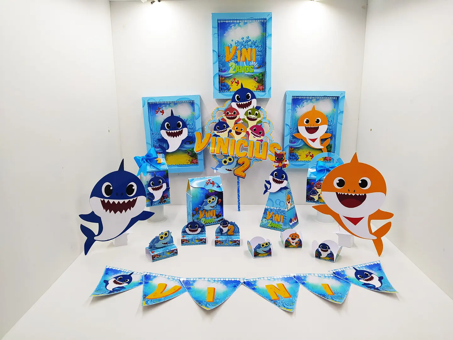 Arquivo de Corte Kit Festa Baby Shark 4 1