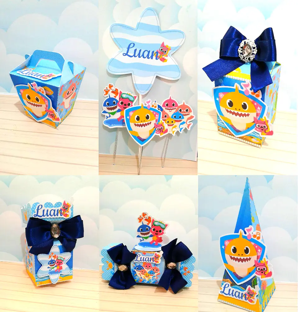 Arquivo de Corte Kit Festa Baby Shark 2 1