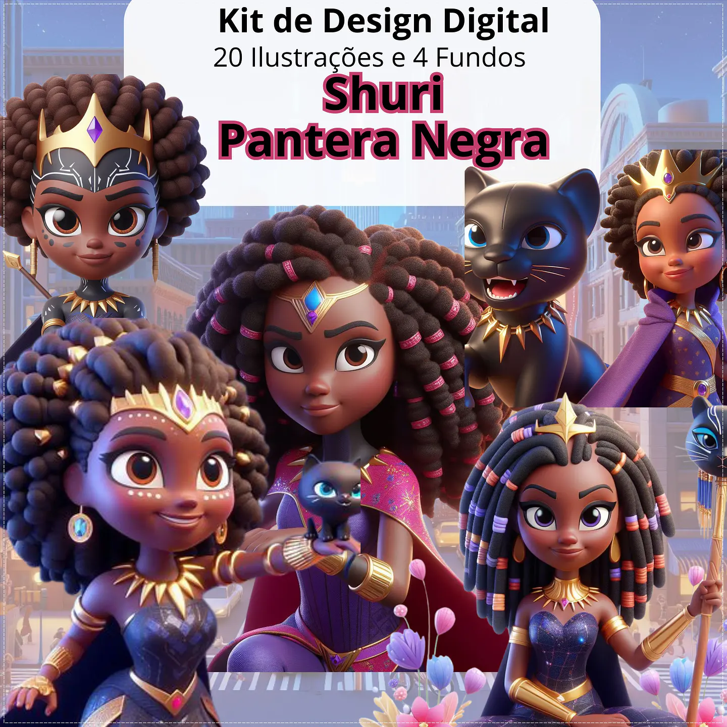 Kit Digital Shuri Pantera Negra 41 1