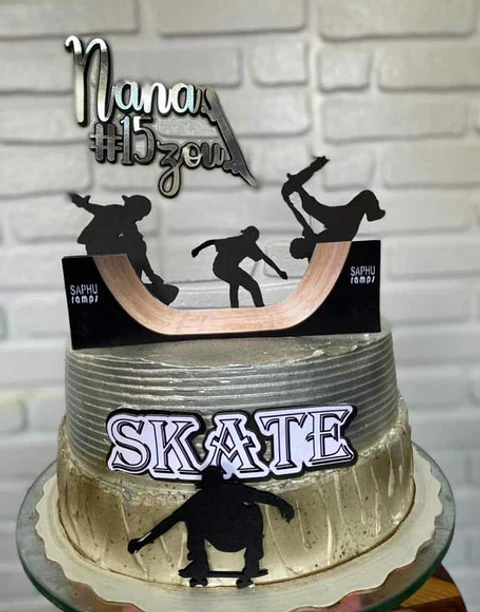 Arquivo de Corte Topo de Bolo Skatista Skate 7