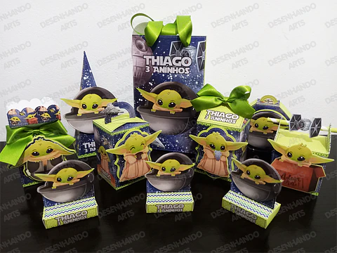 Arquivo de Corte Kit Festa Baby Yoda 5