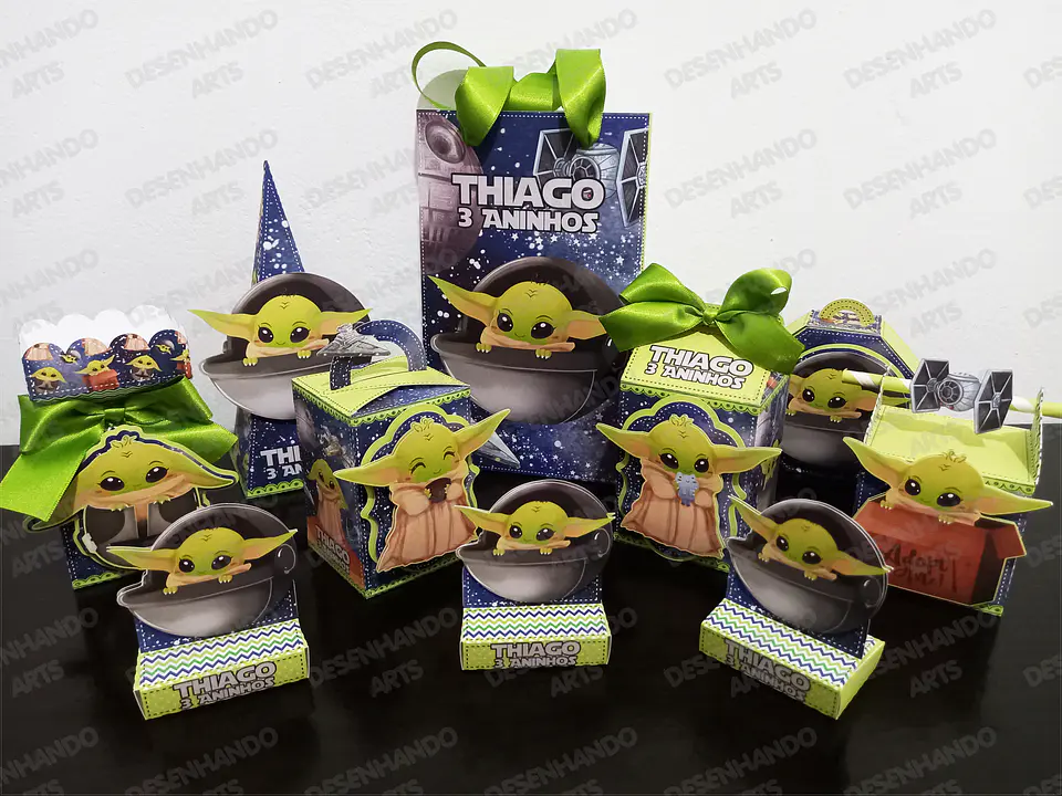 Arquivo de Corte Kit Festa Baby Yoda 5 1