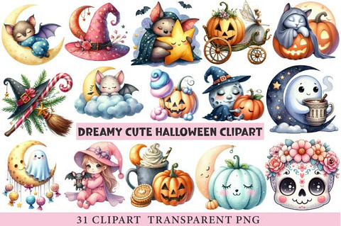 Kit Digital Sonhos Cute Halloween 16