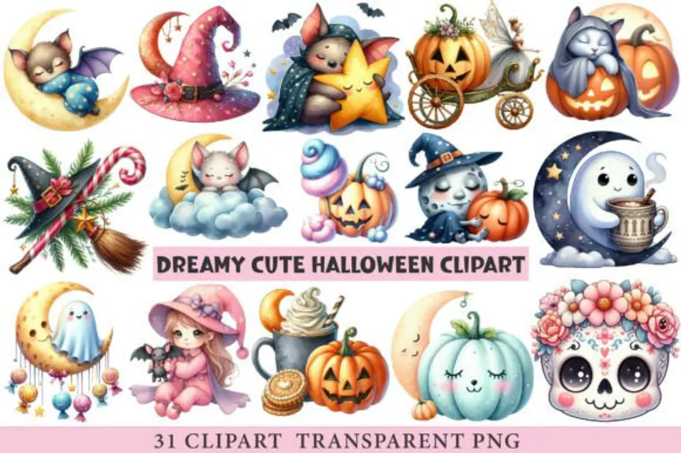 Kit Digital Sonhos Cute Halloween 16 1