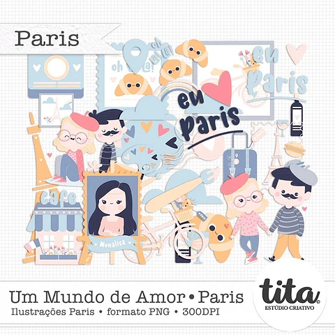 Kit Digital Ilustrações Paris 150