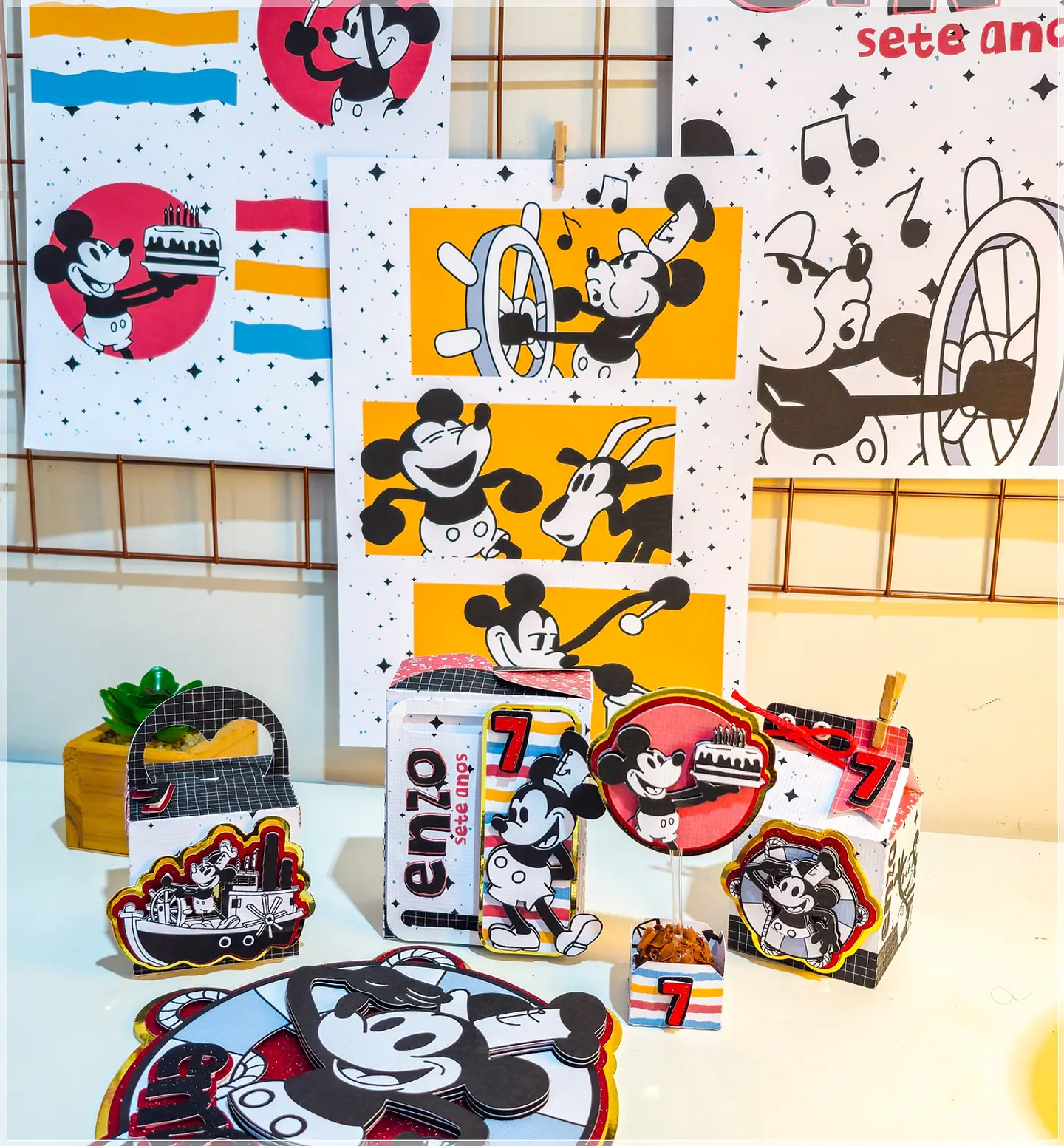 Arquivo de Corte Kit Festa Mickey Vintage 1 1