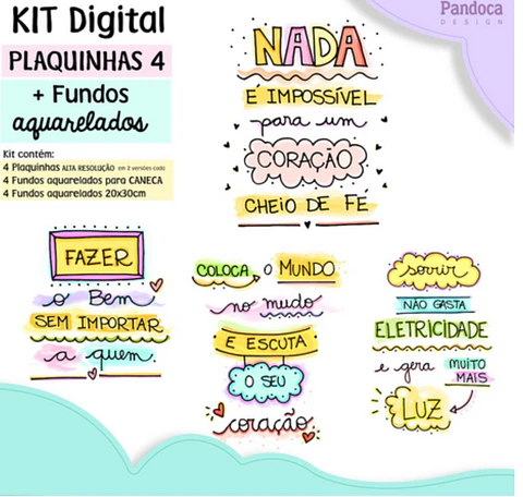 Kit Digital Plaquinhas 44