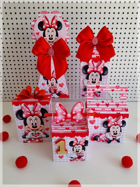 Arquivo de Corte Kit Festa Minnie Vermelha 1