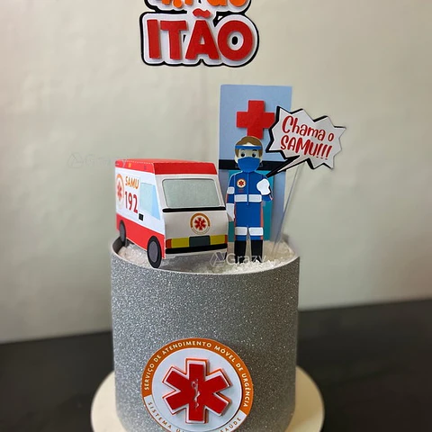 Arquivo de Corte Topo de Bolo Samu 1