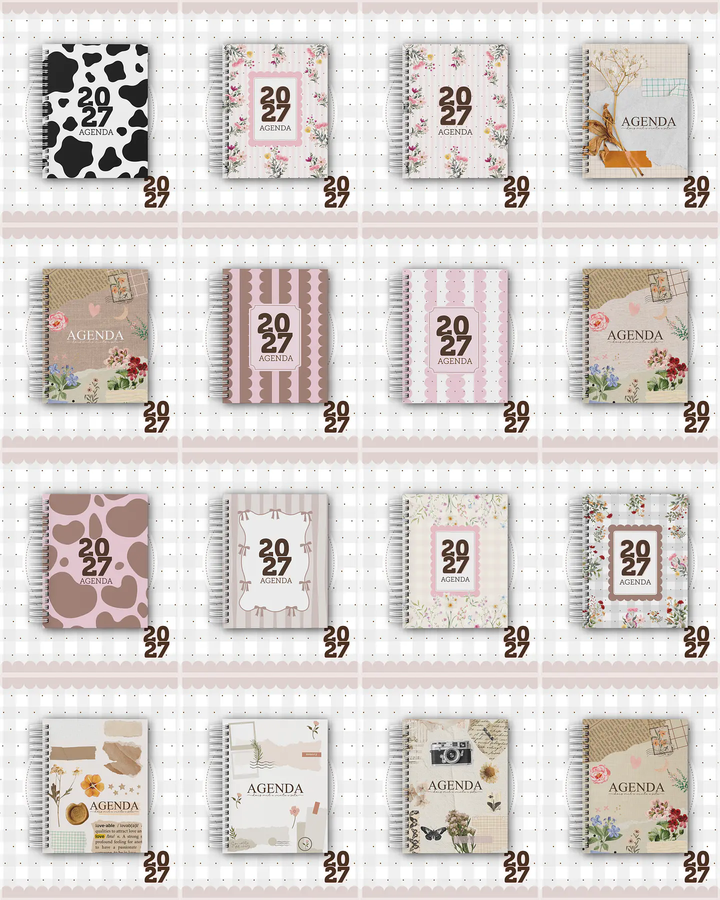 Encadernação - Pack Agenda Delicada 1