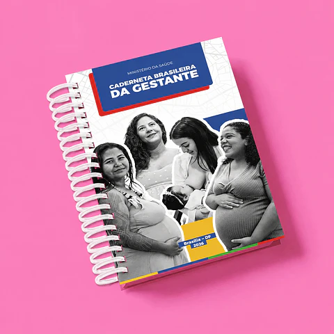 Encadernação - Caderneta de Saúde da Gestante Original Atualizada 2026