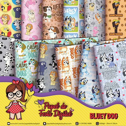Kit Digital Bluey Dog 6