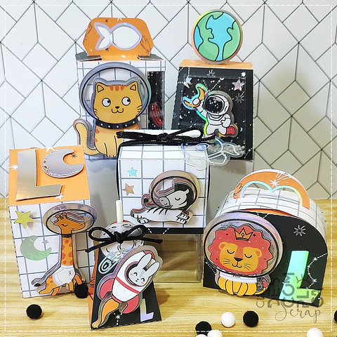 Arquivo de Corte Kit Festa Animais Astronautas 1