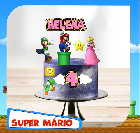Arquivo de Corte Topo de Bolo Super Mario 55