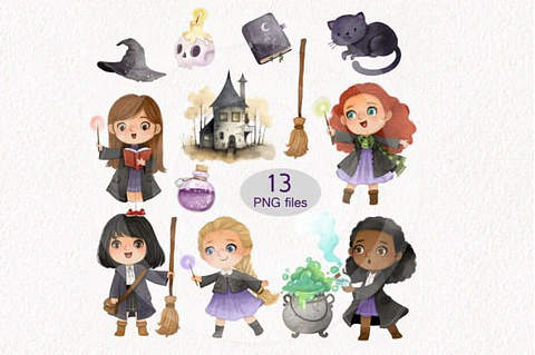 Kit Digital Bruxinhas Cute 2