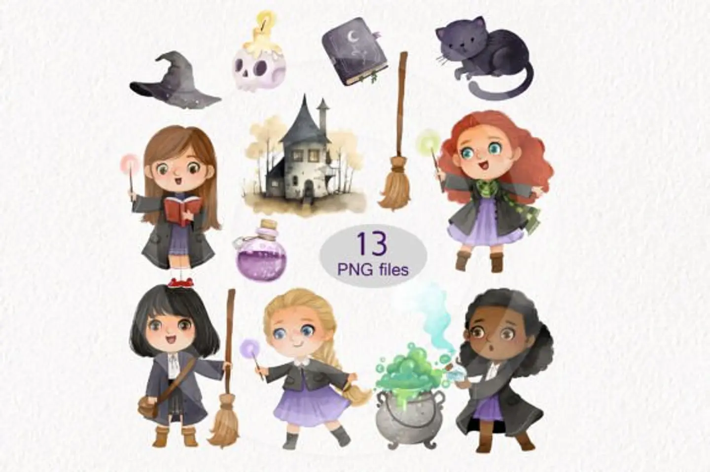 Kit Digital Bruxinhas Cute 2 1