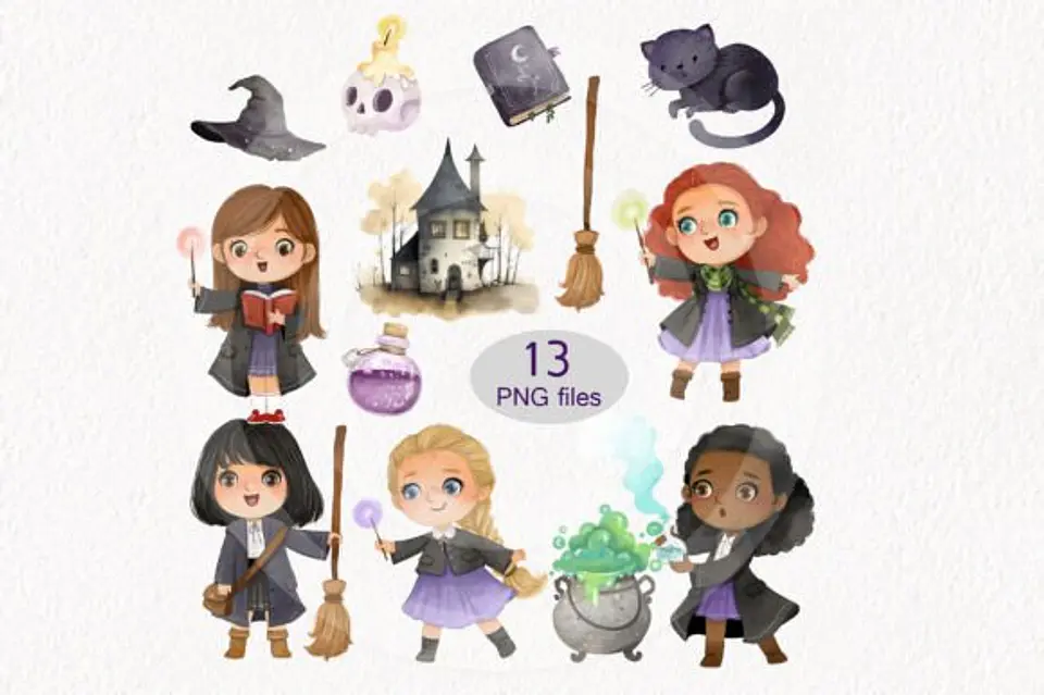 Kit Digital Bruxinhas Cute 2 1