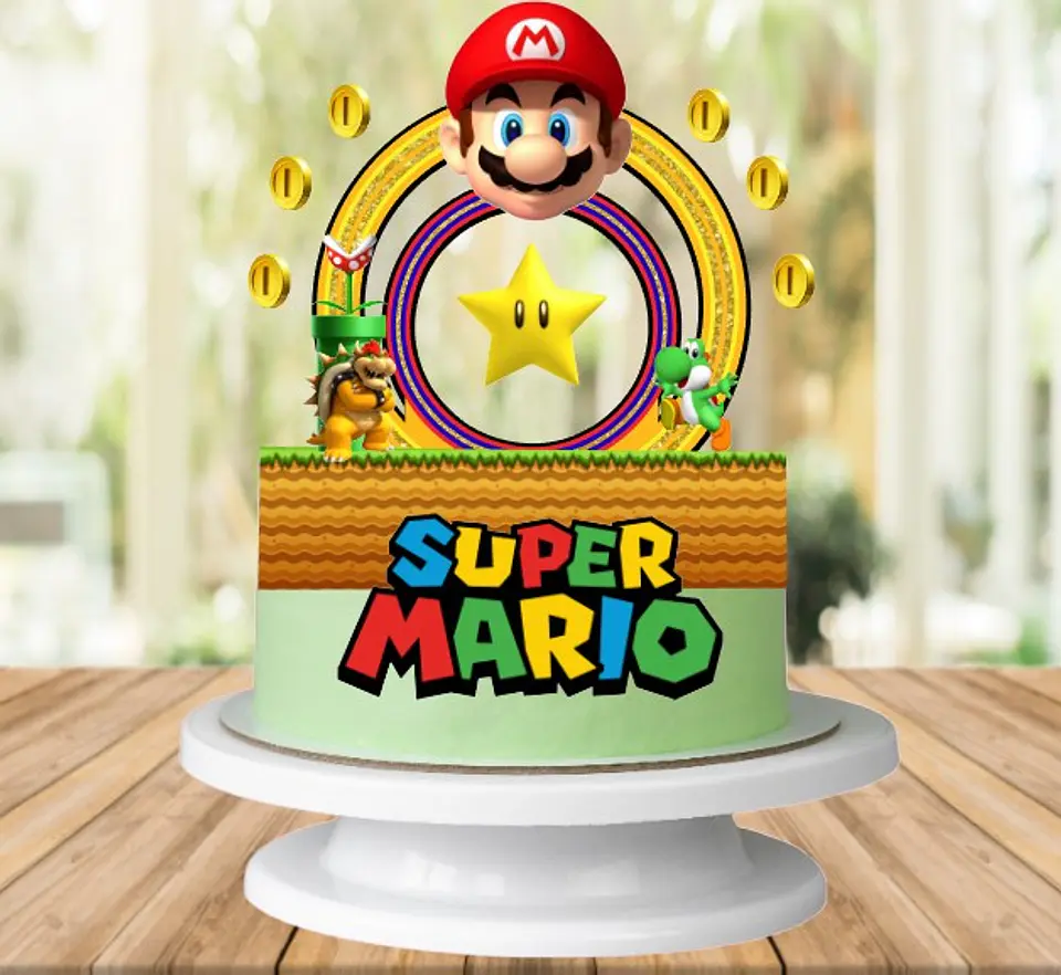 Arquivo de Corte Topo de Bolo Super Mario 50 1