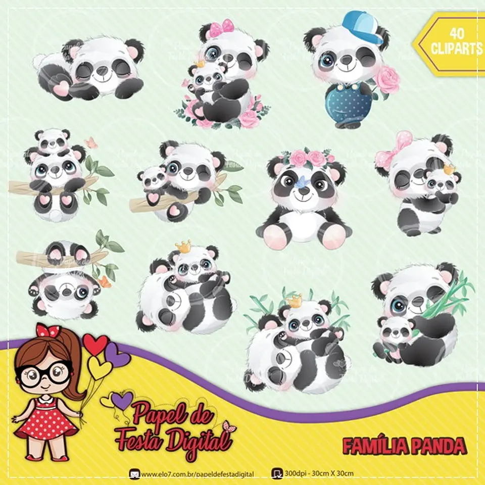 Kit Digital Família Panda 40 1