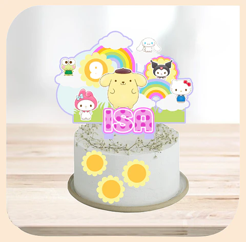 Arquivo de Corte Topo de Bolo Sanrio 1