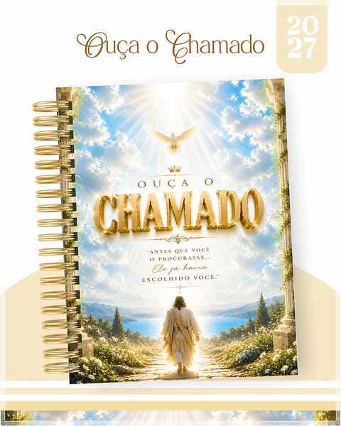 Encadernação - Agenda , Bloquinho , Calendário e Planner Ouça o Chamado