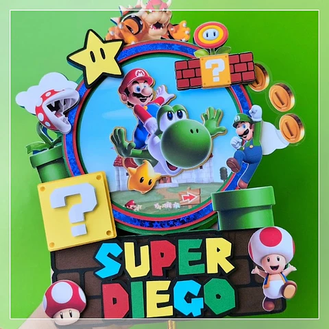 Arquivo de Corte Topo de Bolo Super Mario 38