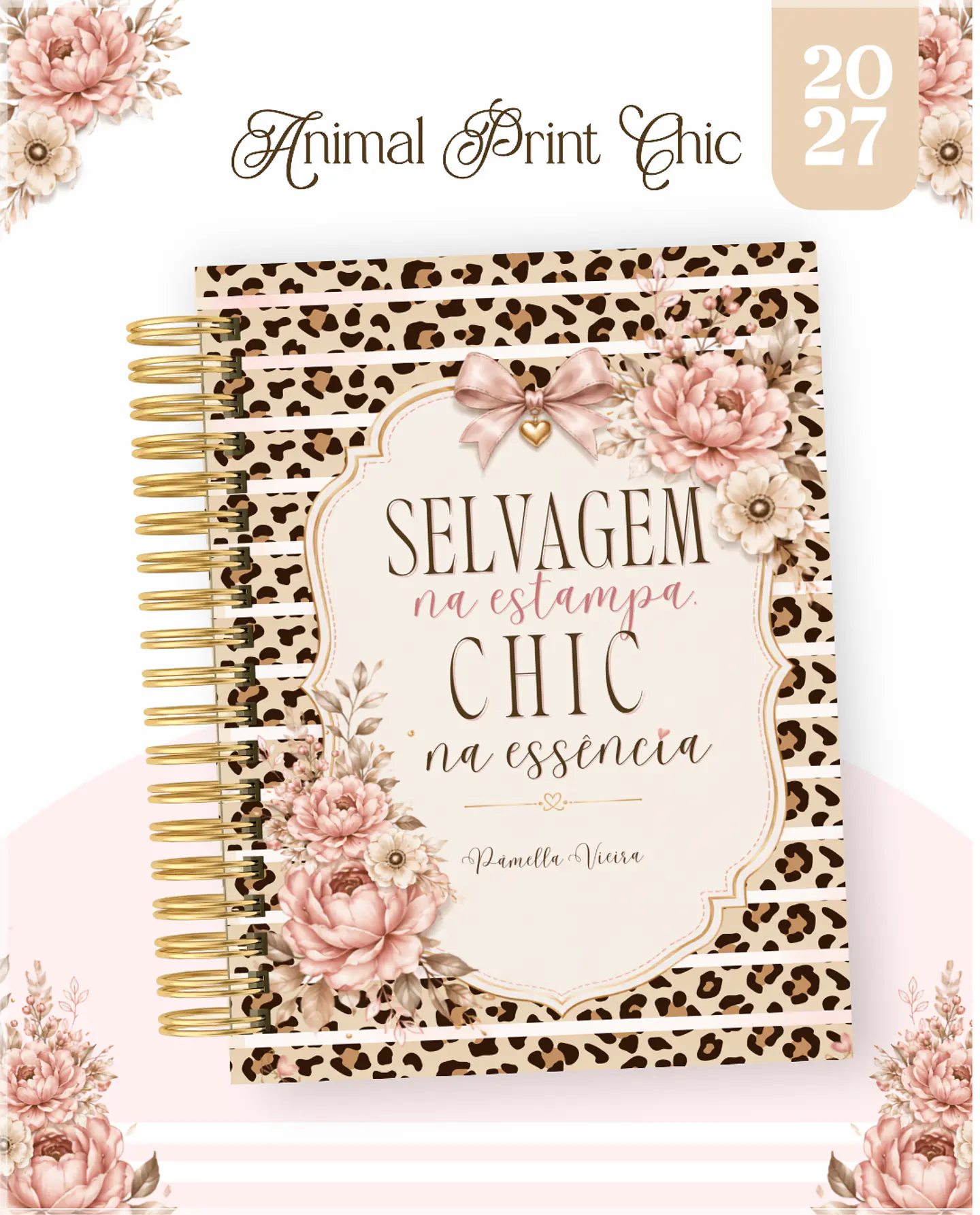 Encadernação - Agenda , Bloquinho , Calendário e Planner Animal Print Chic 1